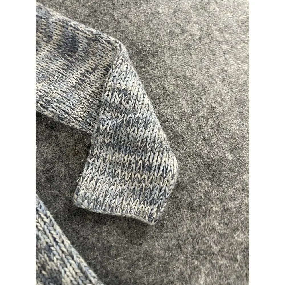J Jill Sweater Womens Large Cardigan Blue Open Front Pullover Cotton N103